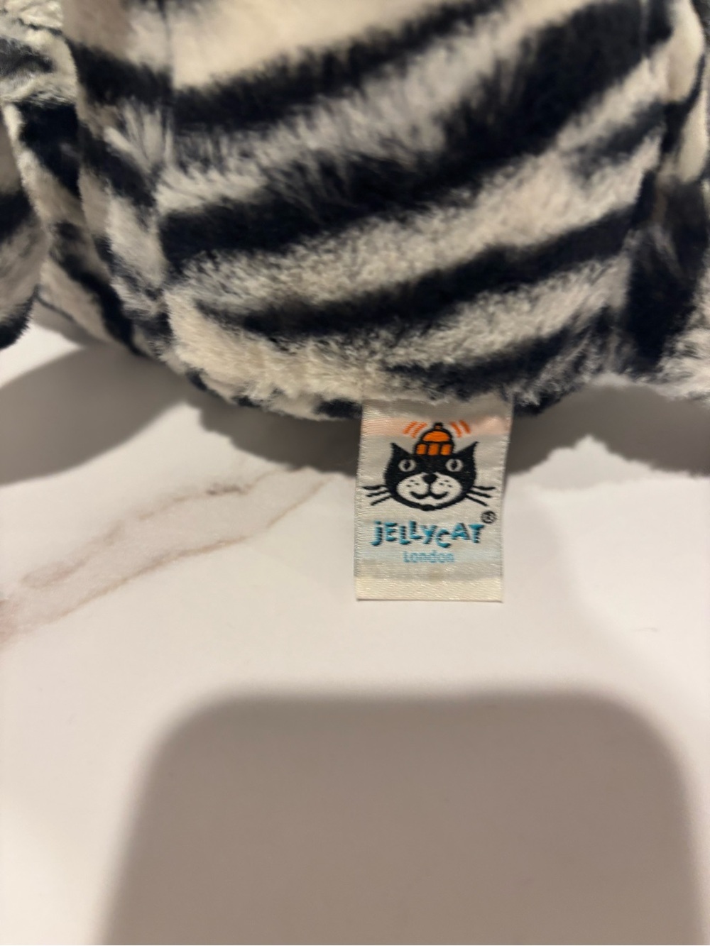 Jellycat Black and White Zebra Plush - Picture 5 of 11